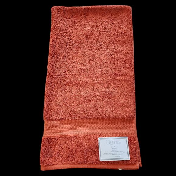 Hotel 8pc Autumnal Rust Color Cotton Towel Set 2 Bath 2 Hand 4Tip Made in Green - Picture 13 of 15